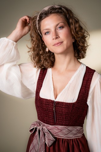 Midi dirndl röthlein bordeaux - röthlein,
