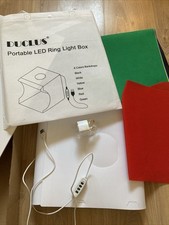 DUCLUS Foto Lichtbox 24X23X22Cm, Mini Fotostudio Lichtzelt Mit 2X20 LED -