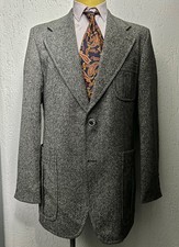 70er Jahre Herren Grau Donegal