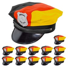 12 x Deutschland Polizeimütze Fanartikel WM EM Fahne Polizei Mütze Hut Flagge