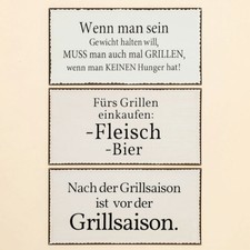 Schild grillen blechschild - "grillen",