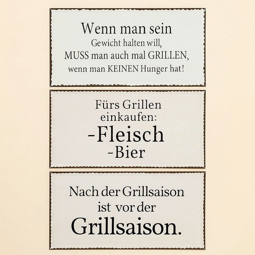 Schild grillen blechschild - schild,