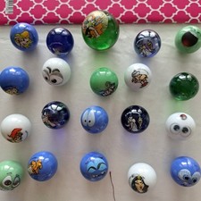 Murmeln Asterix und Obelix 34Stück Real Aktion Sammeln mit Sammelbeutel