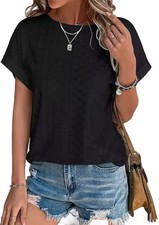 Damen-Oberteile, Kurzärmelige Hemden, Blusen für Damen, Elegante, Lässige O5624