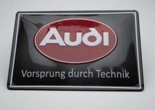 Audi Blechschild " Audi " Oval