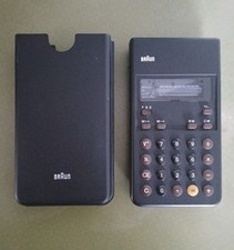 1980 Braun 4955 Etui Taschenrechner schwarz HfG Ulm Design D. Rams