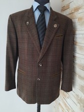 JULIUS LANG TRACHTEN TWEED Sakko Blazer Jacke Gr.27 braun kariert