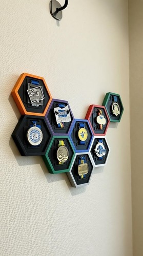 Medaillenhalter hexagon - hexagon,