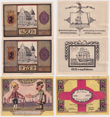 Banknoten notgeld der - 3, stadt