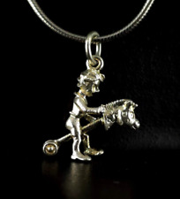 Charm Silber Sterling Anhänger Steckenpferd 3D - hübsch zierlich & zauberhaft