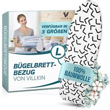 Villkin Bügelbrettbezug – Passgenau & rutschfest | Ideal für Dampfbügeleisen | L