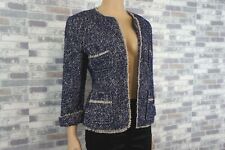TALBOTS DAMEN WOLLE MOHAIR ALPAKA MIX BLAZER JACKE BOUCLE MULTICOLOR  M NEU