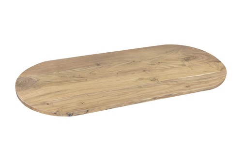 Tischplatte oval akazie - tischplatte, natur