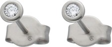 Platin 950 Solitär Ohrstecker