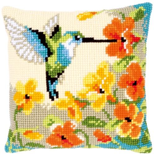 Kreuzstich kissen set - kreuzstich-kissen-set, kolibri