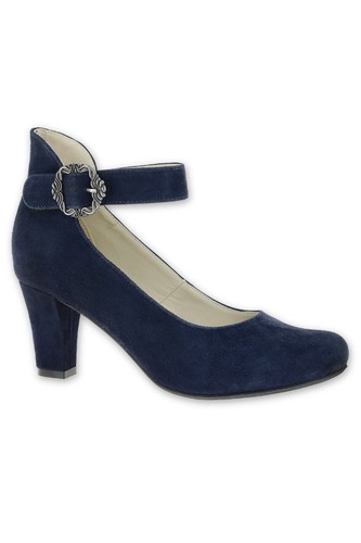 Damen trachtenpumps dunkelblau - trachtenpumps,