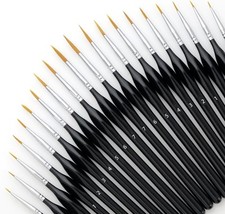20 Stück Feine Detail Pinsel Set, Pinselset Malen für Acrylfarben, Malpinsel f