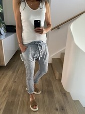 Leinen Hose hellblau Baggy Neu