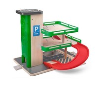 Holzeisenbahn GebÃ¤ude 3 Etagen Parkhaus mit Zubehör (Woodyland s.r.o) NEU/OVP