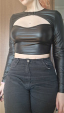 Cutout Shirt Top Bluse Body