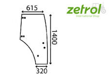 Scheibe Glas Tür rechts  für
