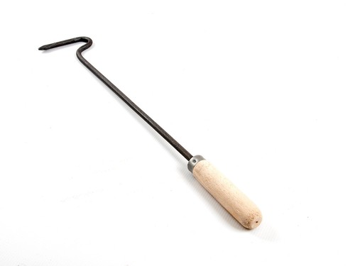Feuerhaken mit holzgriff - feuerhaken,