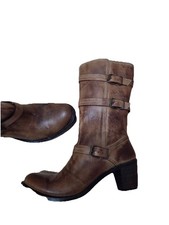 Stiefel 39 Leder Damen  Braun