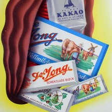 alte Pappwerbung De Jong
