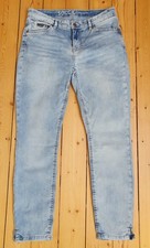 SOCCX Damen Slimjeans Hellblau