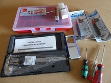Messschieber (digital), Kleinteilebox, Schraubendreher, Entgrater usw. (Set B)