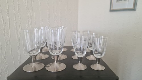 Ddr gläser mit metallfuss - 12,