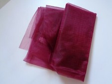 Stoffrest ORGANZA ° Dekostoff ° aubergine ° Rest zum Nähen/Basteln ° 150 x 90 cm