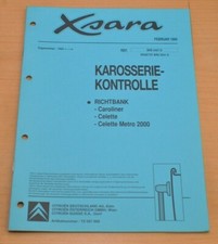 Werkstatthandbuch CITROEN Xsara Karosserie Kontrolle Richtbank Celette 1999