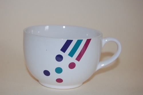 Kaffeetasse keramik weiss bunt - weiss,