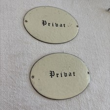 2 alte Emaille Schilder