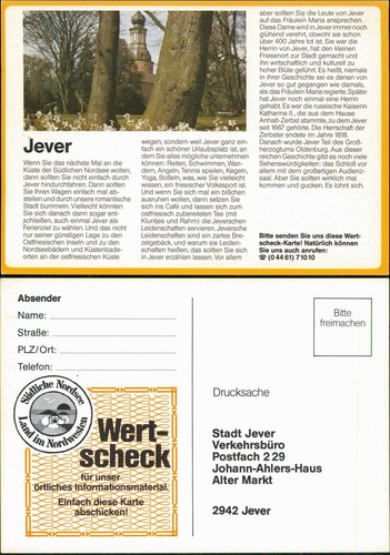 Jever bild postkarte - bild-postkarte, mit