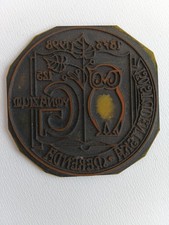 Fund Druckplatte Druckstock Kupferstich Aluminium Stempel Stahlstich Buchdruck