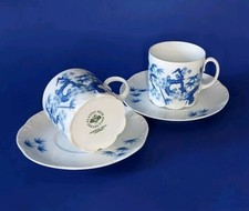 Vintage Rosenthal Classic Rose Collection 2 Fine Bone China Tassen & Untertassen blau weiß