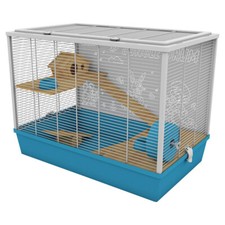 Duvo+ Nagerkäfig Die Schlümpfe Harmony blau 78x48x58 cm für Kleintiere
