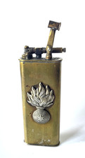Alt Messing Liftarm Benzinfeuerzeug Frankreich Steuermarke L=10,4cm - Feuerwehr?