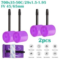 2x Fahrrad-TPU-Innenschlauch Ultraleichter 46g 700x35-50C für Rennrad-FV 45/65mm