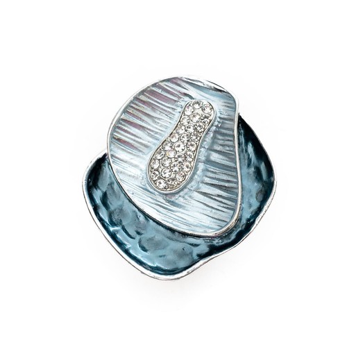 Magnetbrosche blau strass - blau,