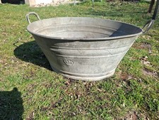 DDR alte Zinkwanne Oval, Deko