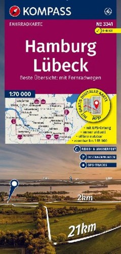 Kompass fahrradkarte 3341 - kompass,
