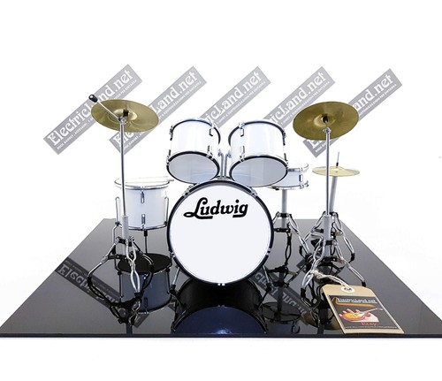Miniatur drumkit ludwig white - ludwig,