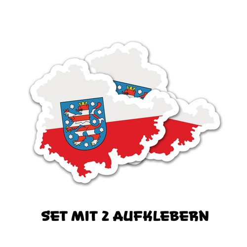 Aufkleber länderfahne - 2x,