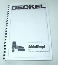 Betriebsanleitung (Bedienerhandbuch) Deckel Schleifkopf 2025