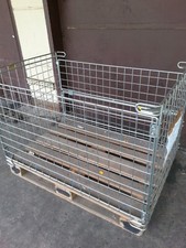 Gitteraufsatzrahmen Gitterbox Lagerbox für Europalette 1200x800 H 800 verzinkt