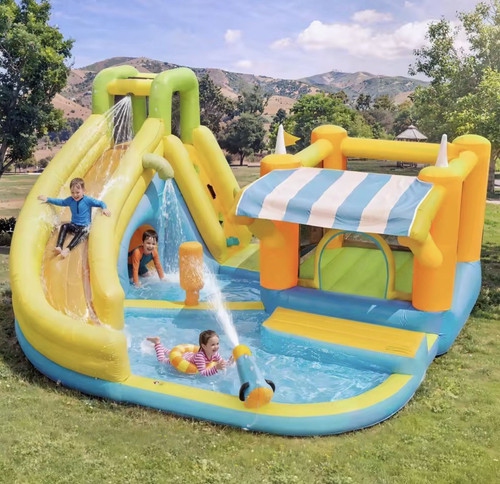 Aufblasbarer wasserpark kinder - wasserpark,