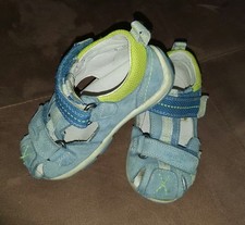 Sandale Halbsandale Superfit geschlossene Zehen blau grün Fußball Gr. 22